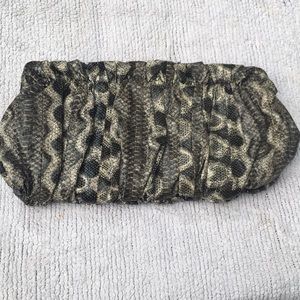 Express Snakeskin clutch purse